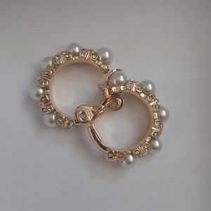 Anne Klein hoop clips earrings